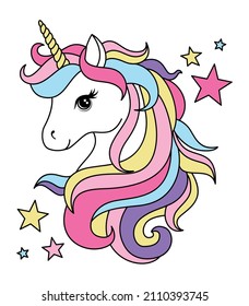 unicorn, girls graphic tees vector designs and other uses