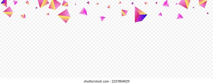 Unicorn Glass Vector Panoramic Transparent Background. Gradient Trendy Elements Design. Digital Minimal Polyhedron Pattern. Rainbow Geometric Flow Flyer.