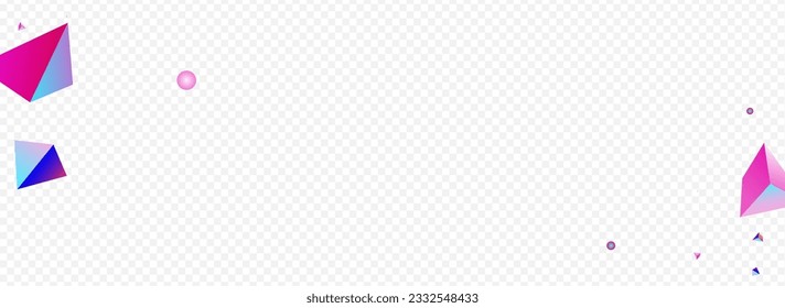 Unicorn Glass Vector Panoramic Transparent Background. Gradient Business Pyramid Certificate. Magical Technology Geometric Pattern. Cosmic Shards Minimal Magazine.