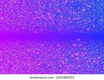 Unicorn Glitter. Digital Banner. Light Pattern. Disco Isolated Illustration. Hologram Tinsel. Rainbow Burst. Falling Design. Blue Laser Confetti. Pink Unicorn Glitter