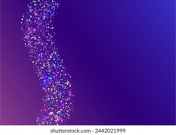 Unicorn Glitter. Glare Texture. Purple Happy Effect. Cristal Dust. 3d Isolated Cristals. Modern Poster. Transparent Serpentine. Neon Sparkle. Pink Unicorn Glitter