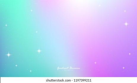 Unicorn Gradient background colorful. Sky unicorn, Galaxy Cute Color star. Vector gradient Illustrator EPS10.