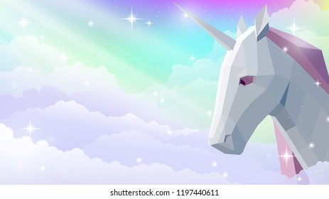 Unicorn Gradient background colorful. Sky unicorn, Galaxy Cute Color star. Vector gradient Illustrator EPS10.