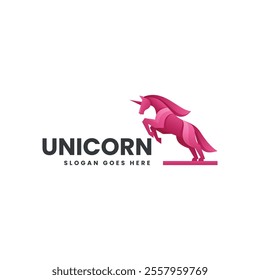 Unicorn Gradient Colorful Logo Template