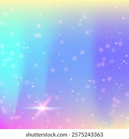 Unicorn Gradient. Pink Rainbow Invitation. Kawaii Hologram. Iridescent Fantasy Mesh. Purple Blurred Pattern. Blue Colorful Background. Girl Texture. Candy Unicorn Gradient.