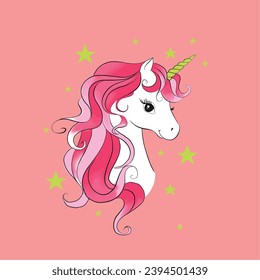 Unicorn graphic design. Colors and more. Girl child tshirt pattern design