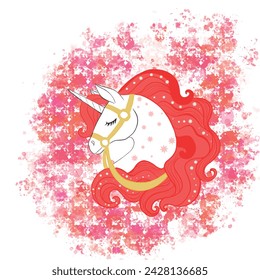 Unicorn graphic design. Fashion girl and more