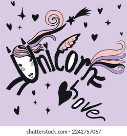 Unicorn graphic design. Kids tshirt print design and more. Girl child tshirt pattern design. T shirt design
