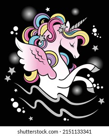 Unicorn, Graphic T Shirts Vector Designs And Other Uses.