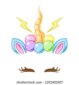 Unicorn head graphic