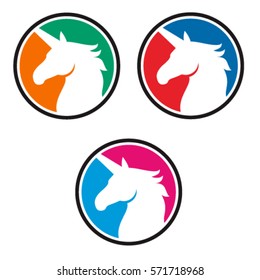 UNICORN HEAD LOGO ICON SYMBOL