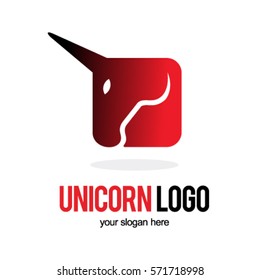 UNICORN HEAD LOGO ICON SYMBOL