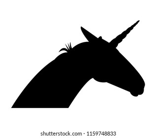 Unicorn head silhouette
