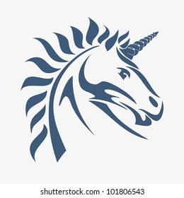 Unicorn head - vector illustration