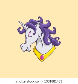unicorn head . vector - illustration