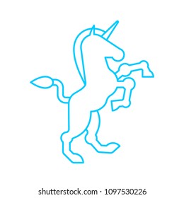 Unicorn heraldic symbol. Sign Animal for coat of arms. Vector illustration
