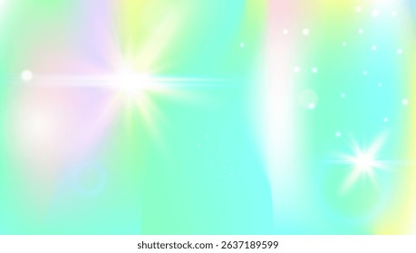 Unicorn Hologram. Pink Magic Background And Beautiful Kawaii Pattern. Purple Princess Gradient. Cosmic Candy Light With Holographic Sparkle Texture. Blue Unicorn Hologram.