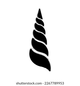unicorn horn brush on white background, vector illustration.