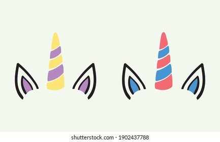 Unicorn Horn With Ears Vector And Clip Art
