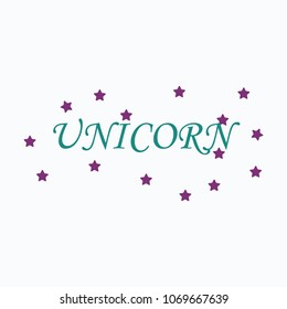 unicorn horn fairy lettering object
