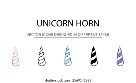 Unicorn Horn icon design with white background stock illustration