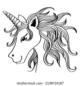 Unicorn horse animal drawing illustration