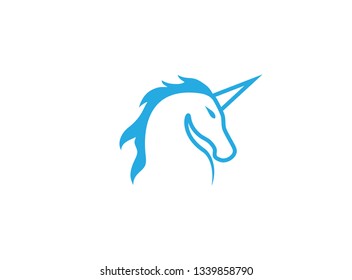 Unicorn Horse head for Logo design illustration