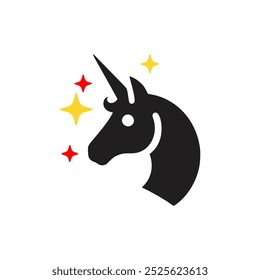 unicorn horse myth animal logo vector illustration template design