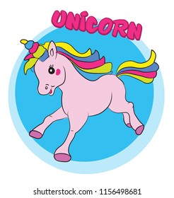 Unicorn horse vector illustration
