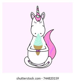 Unicorn with ice-cream