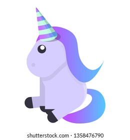 Unicorn icon. Cartoon of unicorn vector icon for web design isolated on white background