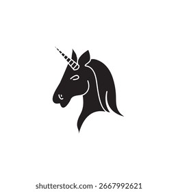 Unicorn icon Isolated flat vector trendy style illustration for web and app..eps