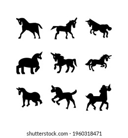 unicorn icon or logo isolated sign symbol vector illustration - Collection of high quality black style vector icons
