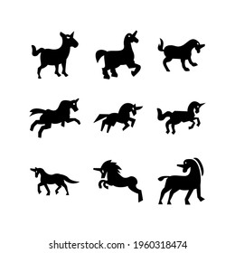 unicorn icon or logo isolated sign symbol vector illustration - Collection of high quality black style vector icons

