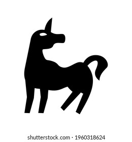 unicorn icon or logo isolated sign symbol vector illustration - high quality black style vector icons
