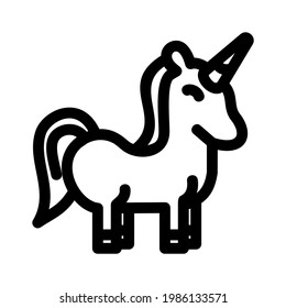 unicorn icon or logo isolated sign symbol vector illustration - high quality black style vector icons

