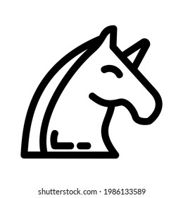 unicorn icon or logo isolated sign symbol vector illustration - high quality black style vector icons
