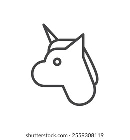 Unicorn icon Logo symbol outline set