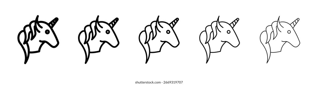 Unicorn icon for mobile concept and web design.
