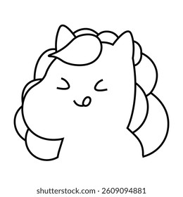 unicorn icon on white background
