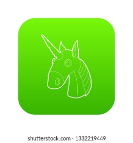 Unicorn icon in outline style isolated on white background