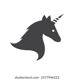 Unicorn icon Simple thin line flat symbol