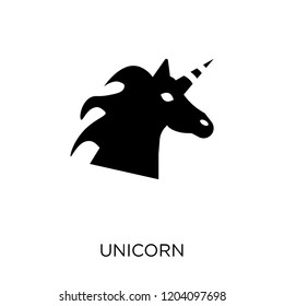 Unicorn icon. Unicorn symbol design from Fairy tale collection. Simple element vector illustration on white background.