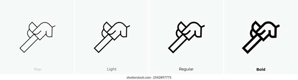 unicorn icon. Thin, Light Regular And Bold style design isolated on white background