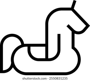 unicorn icon. Thin linear style design isolated on white background