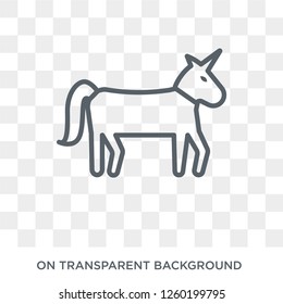 Unicorn icon. Trendy flat vector Unicorn icon on transparent background from Fairy Tale collection. High quality filled Unicorn symbol use for web and mobile