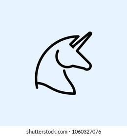 Unicorn icon vector
