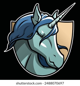 Unicorn icon for your e-sport logo, game icon, or tabletop RPG token.