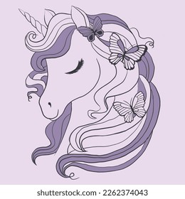 Unicorn illustration. Fashion graphic design and more. Girl child tshirt pattern design