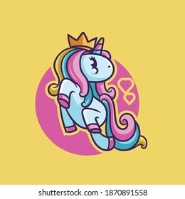 Unicorn illustration. file vector editable